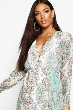 Maxikleid Mit Paisley-Print -Stil Formen Verkäufe azz29664 multi xl 3