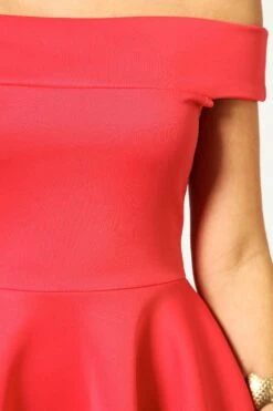 Schulterfreies Skater-Kleid 9 Schulterfreies Skater-Kleid -Stil Formen Verkäufe azz51307 berry xl 3