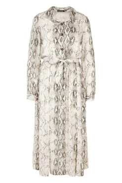 Schlagenprint Midikleid Mit Bindegürtel Und Schlitz -Stil Formen Verkäufe dzz11212 natural xl 2