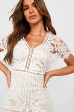 Boutique Bodycon-Kleid Aus Spitze -Stil Formen Verkäufe dzz64459 ivory xl 3