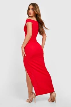 Schulterfreies Brautjungfern-Wickelkleid -Stil Formen Verkäufe dzz64606 red xl 1