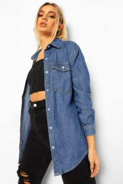 Oversize Denim-Hemd -Stil Formen Verkäufe dzz77654 mid20blue xl 3