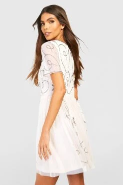 Verziertes Boutique Skaterkleid -Stil Formen Verkäufe dzz88653 nude xl 1