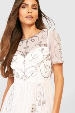 Verziertes Boutique Skaterkleid -Stil Formen Verkäufe dzz88653 nude xl 3