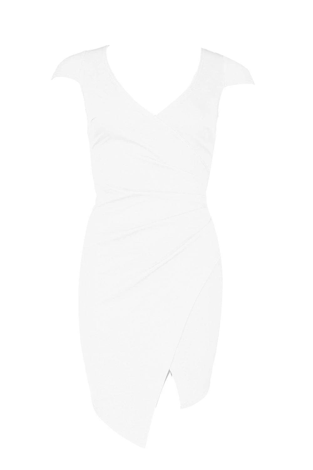 Wickel-Midikleid Mit Kurzen Ärmeln 5 Wickel-Midikleid Mit Kurzen Ärmeln – Bild 3