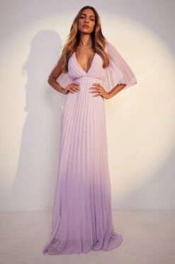 Brautjungfern Maxikleid Mit Cape-Detail