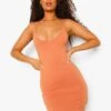 Bodycon-Minikleid Mit Tiefem Ausschnitt -Stil Formen Verkäufe fzz07733 caramel xl
