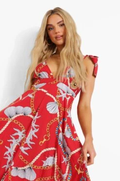 Maxikleid Mit Tiefem Ausschnitt Und Geschnürten Trägern -Stil Formen Verkäufe fzz16454 red xl 3