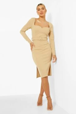 Midikleid Mit Schlitz Und Sweetheart-Ausschnitt