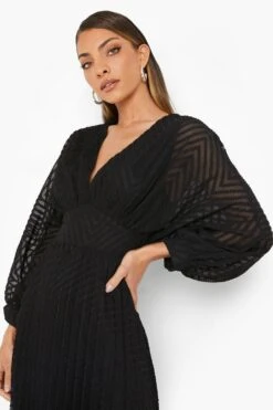 Mesh-Midikleid Mit Ballonärmeln -Stil Formen Verkäufe fzz18831 black xl 3