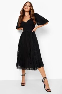 Kurzärmliges Midi-Smokkleid 8 Kurzärmliges Midi-Smokkleid -Stil Formen Verkäufe fzz18993 black xl 2