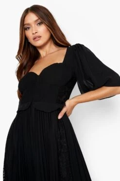 Kurzärmliges Midi-Smokkleid 9 Kurzärmliges Midi-Smokkleid -Stil Formen Verkäufe fzz18993 black xl 3