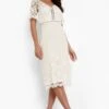 Boutique Bodycon-Midikleid Aus Spitze -Stil Formen Verkäufe fzz26185 white xl