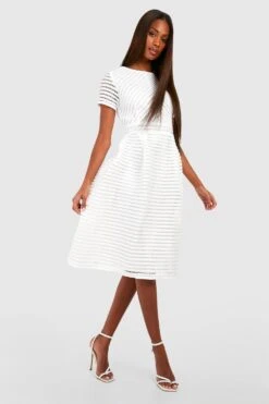 Boutique Midikleid Mit Weitem Rock 8 Boutique Midikleid Mit Weitem Rock -Stil Formen Verkäufe fzz26209 white xl 2