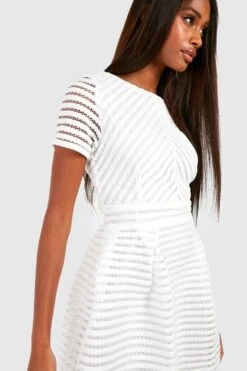 Boutique Midikleid Mit Weitem Rock 9 Boutique Midikleid Mit Weitem Rock -Stil Formen Verkäufe fzz26209 white xl 3