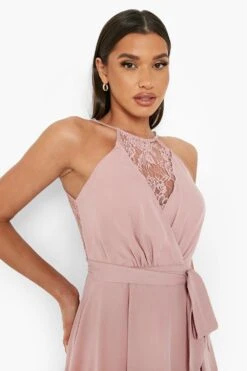 Midikleid Mit Spitzen-Einsatz -Stil Formen Verkäufe fzz26437 blush xl 3