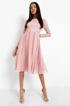 Midikleid Aus Spitze -Stil Formen Verkäufe fzz26472 blush xl 2