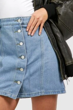 Western-Rock Mit Knopfleiste -Stil Formen Verkäufe fzz26967 light20blue xl 3