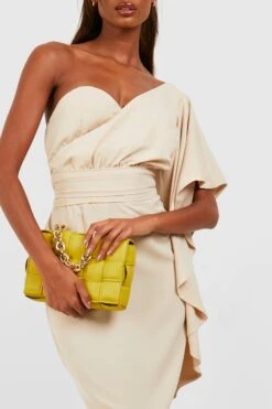 Satin-Midikleid Mit Rüschenärmeln 9 Satin-Midikleid Mit Rüschenärmeln -Stil Formen Verkäufe fzz31837 champagne xl 3