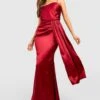 Drapiertes Satin-Maxikleid 2 Drapiertes Satin-Maxikleid -Stil Formen Verkäufe fzz31842 berry xl