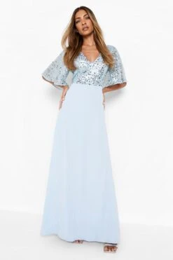 Brautjungfern Maxikleid Mit Pailletten-Detail 8 Brautjungfern Maxikleid Mit Pailletten-Detail -Stil Formen Verkäufe fzz38222 baby20blue xl 2