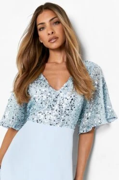 Brautjungfern Maxikleid Mit Pailletten-Detail 9 Brautjungfern Maxikleid Mit Pailletten-Detail -Stil Formen Verkäufe fzz38222 baby20blue xl 3