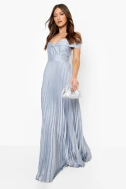 Bardot-Maxikleid Aus Satin -Stil Formen Verkäufe fzz40513 grey xl 2