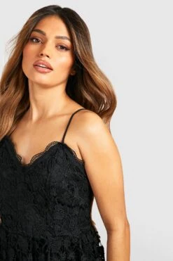 Florales Midikleid Aus Häkelspitze 9 Florales Midikleid Aus Häkelspitze -Stil Formen Verkäufe fzz70513 black xl 3