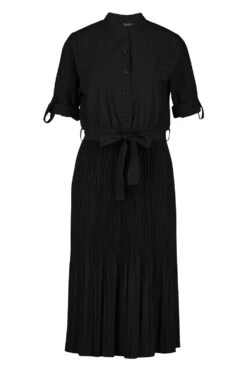 Kragenloses Midi-Skaterkleid Ohne Falten 8 Kragenloses Midi-Skaterkleid Ohne Falten -Stil Formen Verkäufe fzz81980 black xl 2