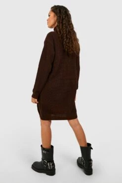 Pulloverkleid Mit Rollkragen 7 Pulloverkleid Mit Rollkragen -Stil Formen Verkäufe fzz82262 chocolate xl 1