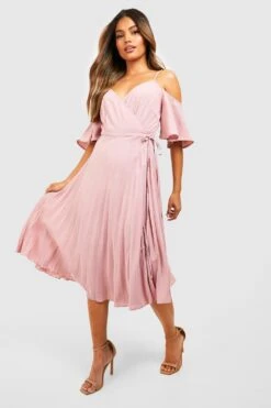 Midi-Brautjungfernkleid Mit Falten 8 Midi-Brautjungfernkleid Mit Falten -Stil Formen Verkäufe fzz99167 blush xl 2