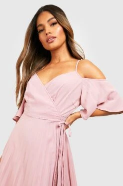 Midi-Brautjungfernkleid Mit Falten 9 Midi-Brautjungfernkleid Mit Falten -Stil Formen Verkäufe fzz99167 blush xl 3