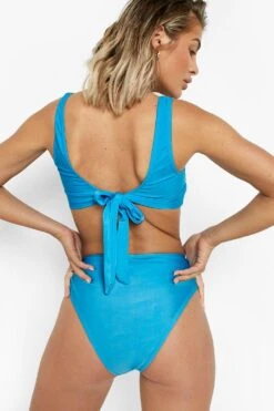 Geraffte Neon Bikinihose Mit V-Front -Stil Formen Verkäufe gzz00510 bright20blue xl 1