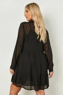 Plus Smokkleid Mit Kragen -Stil Formen Verkäufe gzz01038 black xl 1