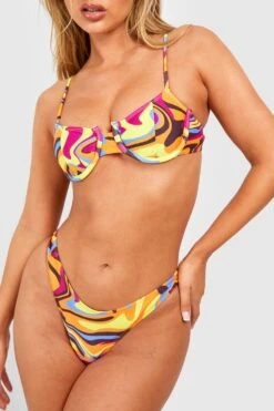 Gemusterte Tanga-Bikinihose -Stil Formen Verkäufe gzz02791 multi xl 3