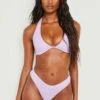 Geraffte Bikinihose Mit Hohem Beinausschnitt 2 Geraffte Bikinihose Mit Hohem Beinausschnitt -Stil Formen Verkäufe gzz02902 lilac xl