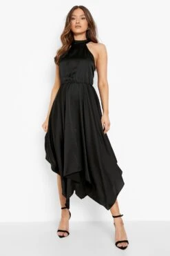 Hochgeschlossenes Maxikleid -Stil Formen Verkäufe gzz04510 black xl 2