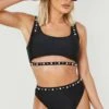 Cut-Out Bikinioberteil Mit Perlen-Stickerei