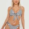 Geschnürte Bikinihose Mit Nautischem Print -Stil Formen Verkäufe gzz11233 black xl