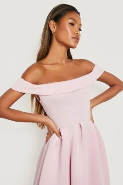 Scuba Bardot-Maxikleid -Stil Formen Verkäufe gzz12043 blush xl 3