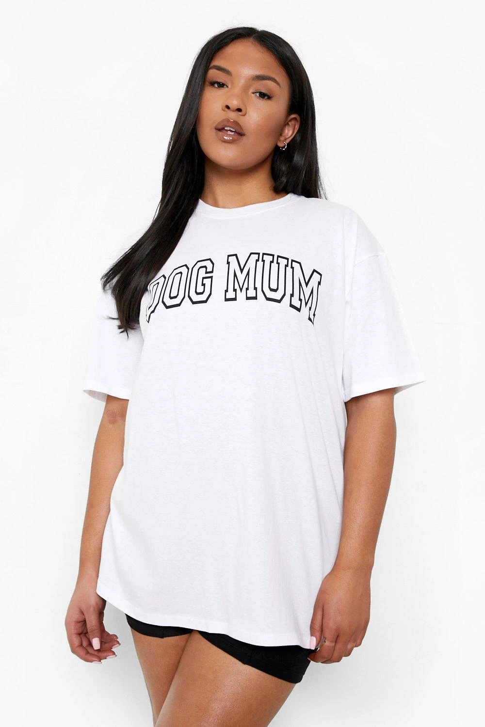 Plus Oversize T-Shirt Mit Dog Mum Print 3 Plus Oversize T-Shirt Mit Dog Mum Print