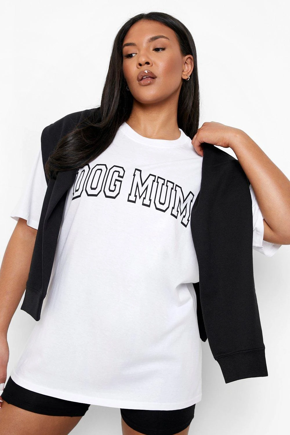 Plus Oversize T-Shirt Mit Dog Mum Print 5 Plus Oversize T-Shirt Mit Dog Mum Print – Bild 3