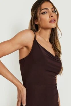 Maxikleid -Stil Formen Verkäufe gzz13637 chocolate xl 3