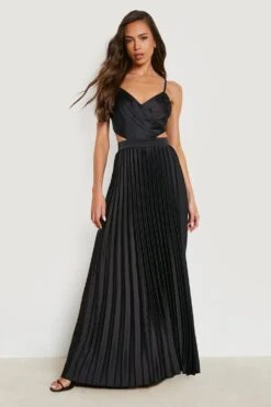 Wickel-Maxikleid Aus Satin 8 Wickel-Maxikleid Aus Satin -Stil Formen Verkäufe gzz14764 black xl 2