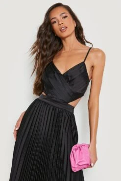 Wickel-Maxikleid Aus Satin 9 Wickel-Maxikleid Aus Satin -Stil Formen Verkäufe gzz14764 black xl 3