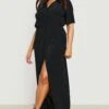 Plus Wickel-Maxikleid Mit Weiten Ärmeln -Stil Formen Verkäufe gzz14848 black xl