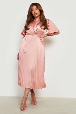 Plus Satin-Midikleid -Stil Formen Verkäufe gzz15483 rose xl 2