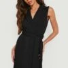 Ärmelloses Blazer-Skaterkleid Mit Gürtel -Stil Formen Verkäufe gzz15518 black xl