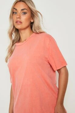 Plus T-Shirt-Kleid -Stil Formen Verkäufe gzz16817 coral xl 3