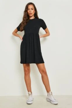 Geripptes Smokkleid -Stil Formen Verkäufe gzz16936 black xl 2